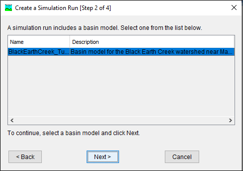 Selecting a Basin Model