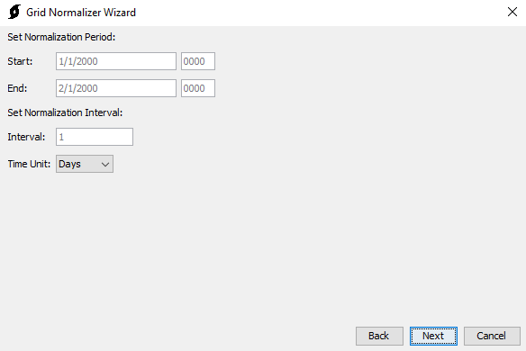 Normalization Period and Normalization Interval window