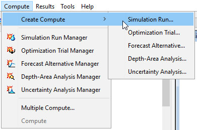 Creating a new simulation run