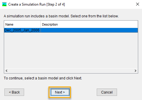 Selecting a basin model