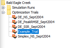 Trial is added to the Optimization Trials folder