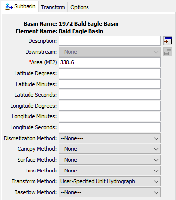 Bald Eagle Basin Component Editor