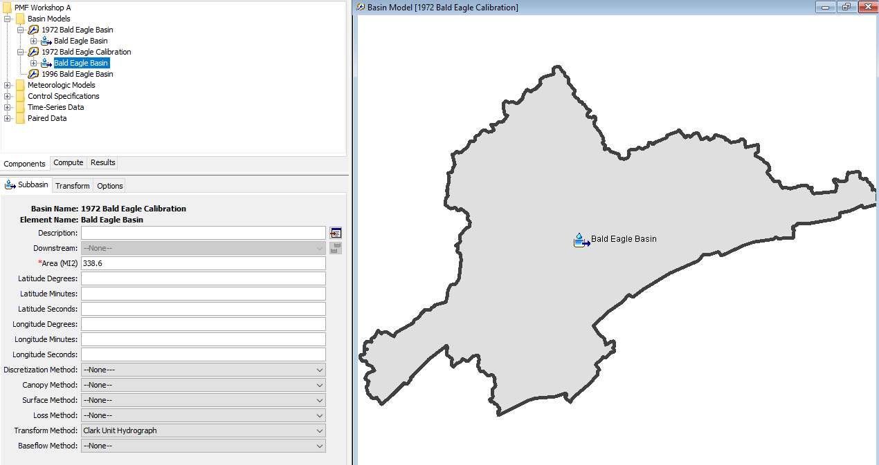 Bald Eagle Basin Component Editor and Map
