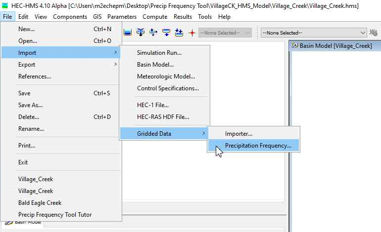 Import precipitation-frequency grids