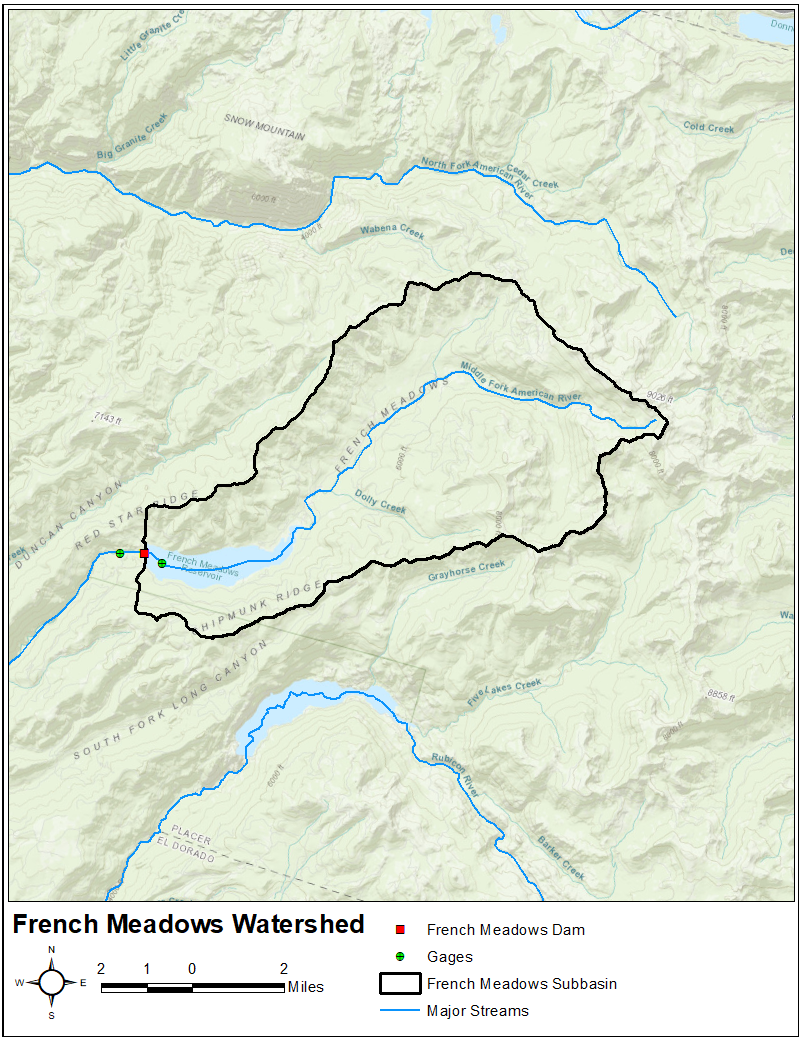 USGS Reservoir and Stream Gage Locations