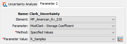 Storage Coefficient Parameter Tab