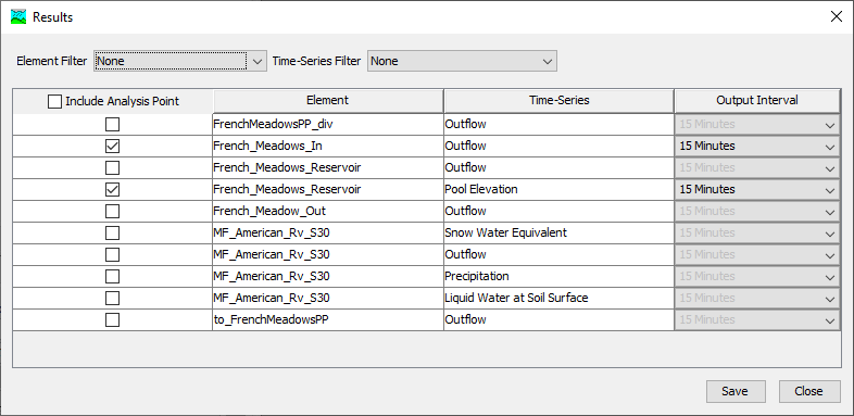 Selecting Analysis Points and Time Series Information Selecting Analysis Points and Time Series Information