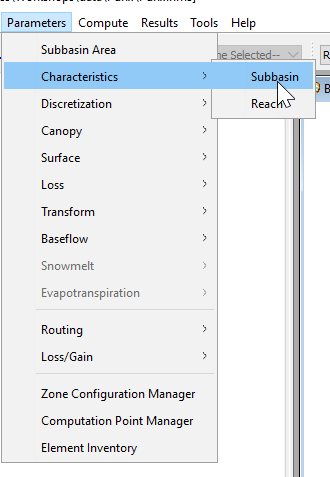 Computing Subbasin Characteristics