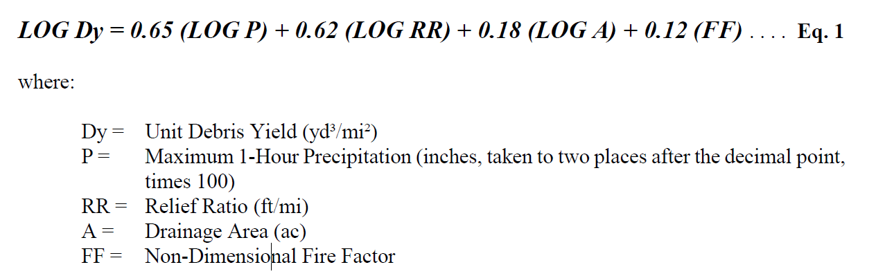 Los Angles District Debris Method Manual, 2000