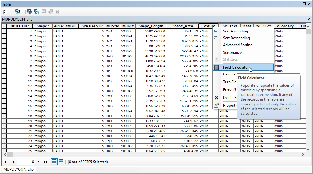 Using Field Calculator