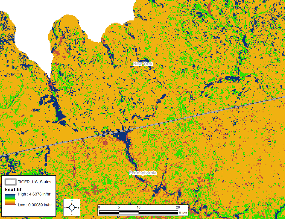 Ksat Raster Created from Soil Polygons