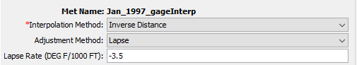 Enter the lapse rate