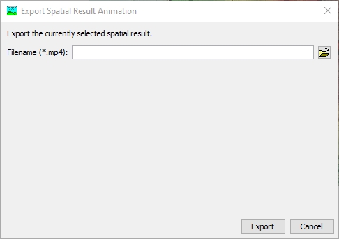 Export Spatial Results Animation Window