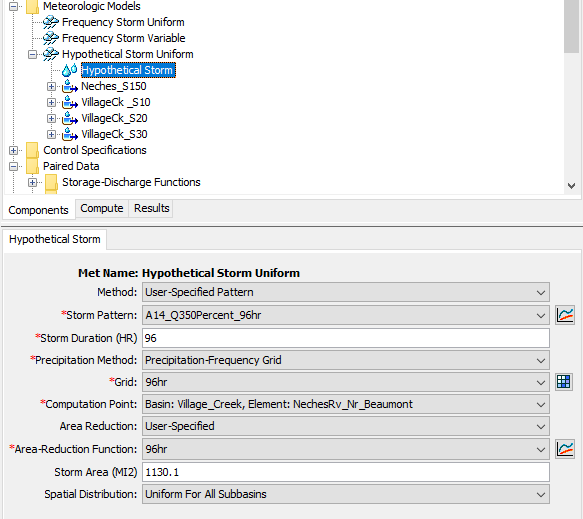 Hypothetical Storm Component Editor