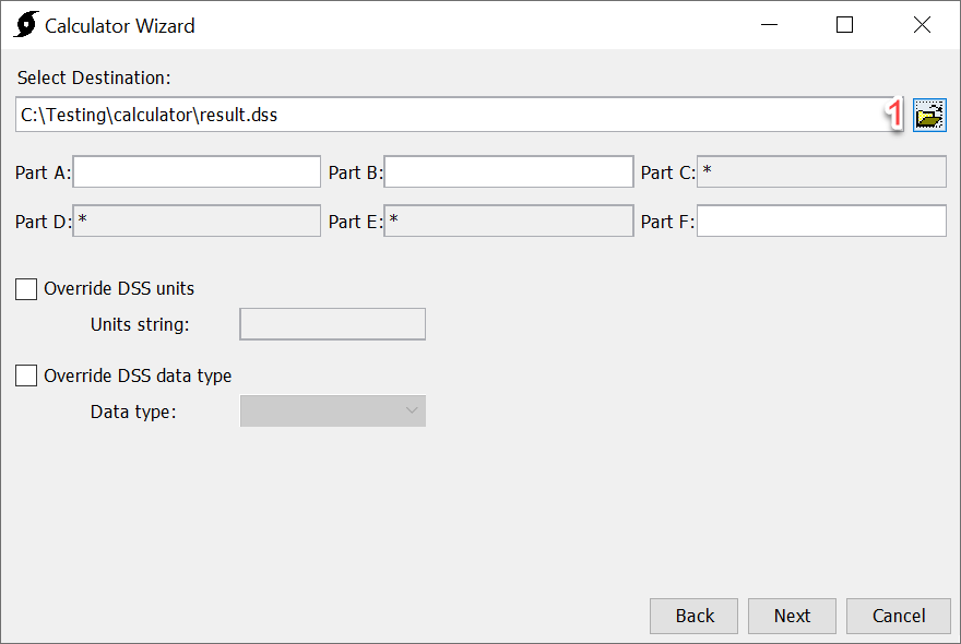 Selecting Destination file Selecting Destination file