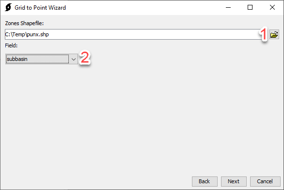 Selecting the Zones shapefile