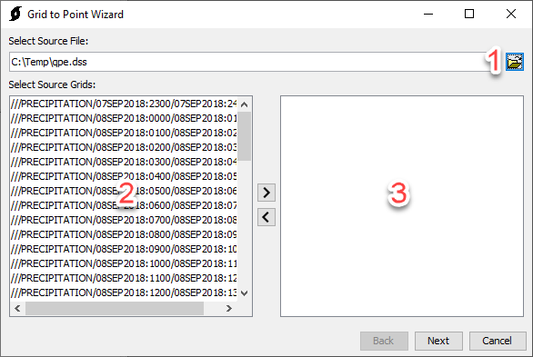 Selecting source variables