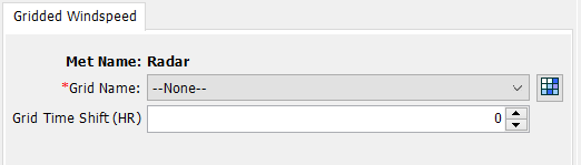 Windspeed Component Editor for the Gridded Windspeed Method