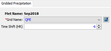 Precipitation Component Editor for the Gridded Precipitation Method