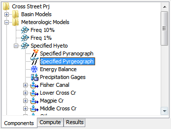 A Meteorologic Model using the Specified Pyrgeograph Longwave Method with a Component Editor for all subbasins in the Meteorologic Model