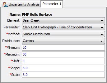 Setting sampling properties for a parameter using the Simple Distribution method