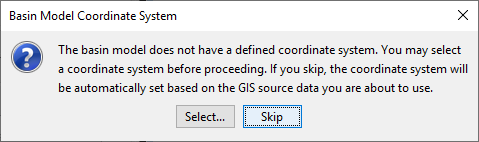  Basin Model Coordinate System prompt