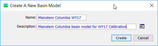 Creating a new Basin Model