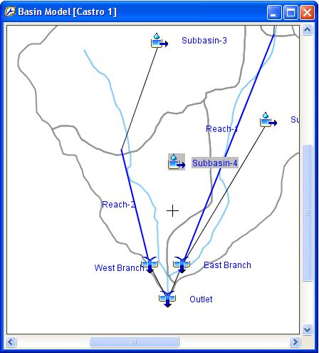 Preparing to connect the subbasin downstream to West Branch junction