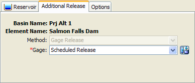 Additional Release editor showing a selected discharge gage