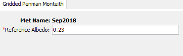 Component Editor for the Gridded Penman Monteith Evapotranspiration Method