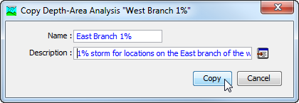 Creating a copy of a Depth-Area Analysis