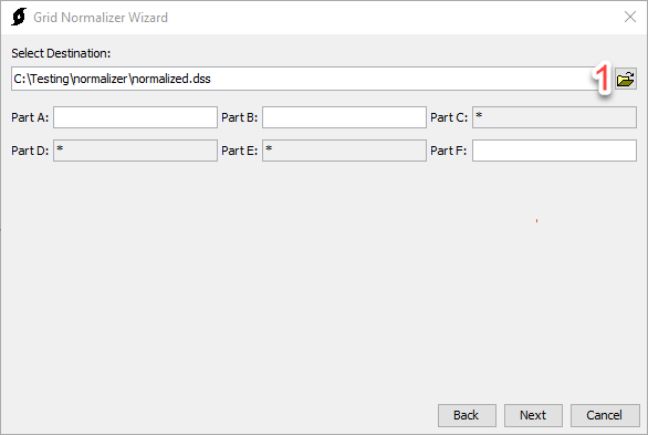 Selecting a Destination file