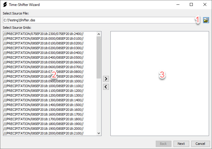 Selecting source variables Selecting source variables