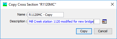 Creating a copy of a Gage after pressing the Copy button in the Paired Data Manager