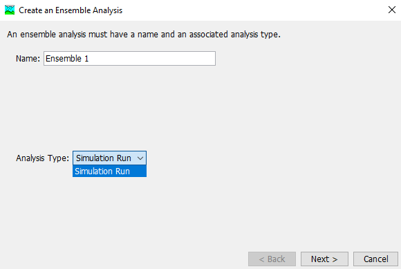 Create Ensemble Analysis Step 1