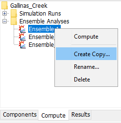 Copy Ensemble Analysis Right-click Option