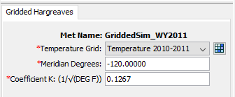 (OLD) Component Editor for the Gridded Hargreaves Shortwave Method