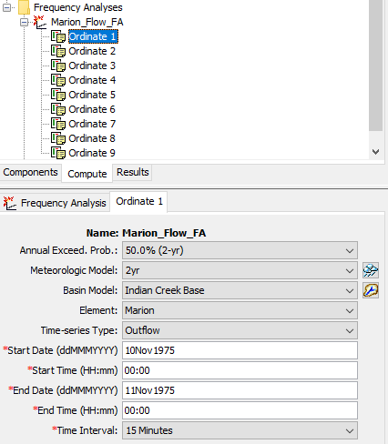 Frequency Ordinate Component Editor