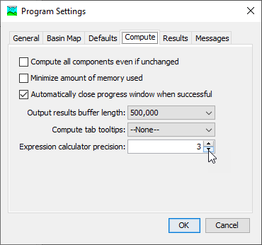 Setting the Expression Calculator Precision