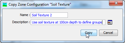 Creating a copy of a zone configuration