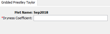 Component Editor for the Gridded Priestley Taylor Evapotranspiration Method