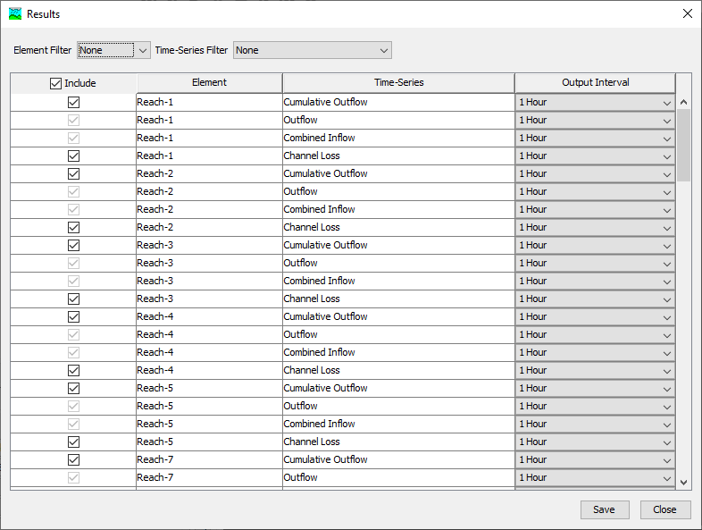 Selecting Simulation Output Results