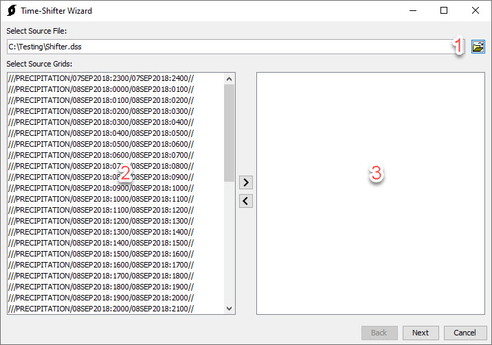 Selecting source variables