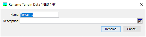 The Rename Terrain Data dialog