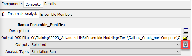 Ensemble Analysis Component Editor