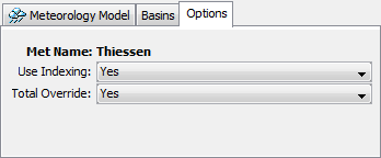 Selecting options for the Gage Weights Precipitation Method