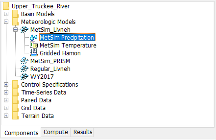 A Meteorologic Model Utilizing the MetSim Precipitation Method