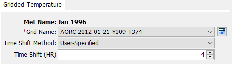 Using the User-Specified Time Shift Method