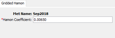 Component Editor for the Gridded Hamon Evapotranspiration Method