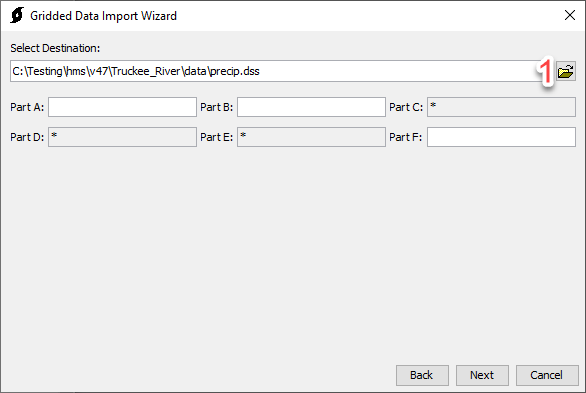 Selecting Destination file Selecting Destination file